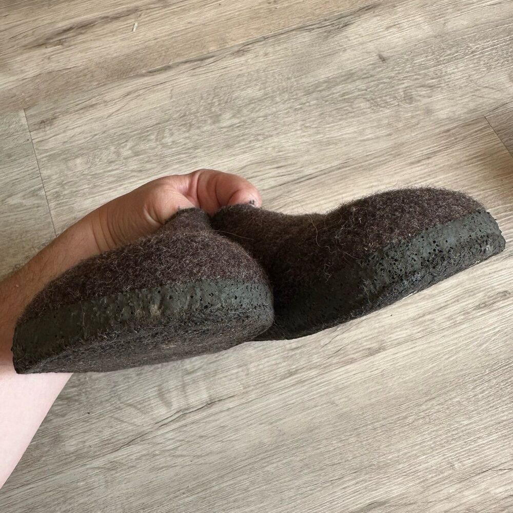 Birkenstock Zermatt Shearling Mocha Brown Wool Slipper Slides EU Size 41 - Picture 9 of 12